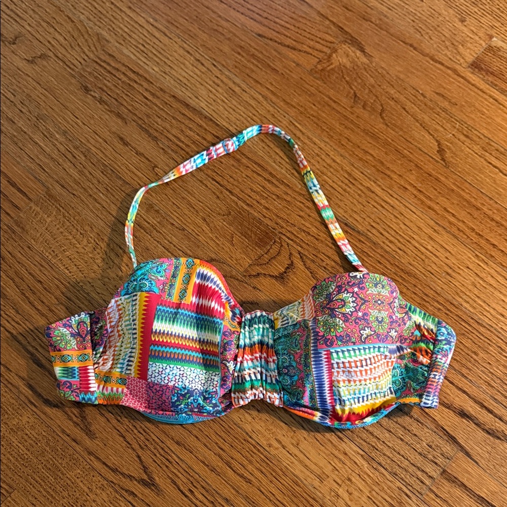Colorful Patchwork Bikini Top